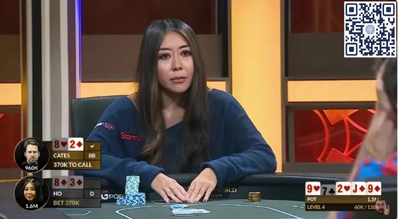 【德扑牌局分析】Maria Ho在黄金游戏单挑对抗赛中对Jungleman的超级诈唬