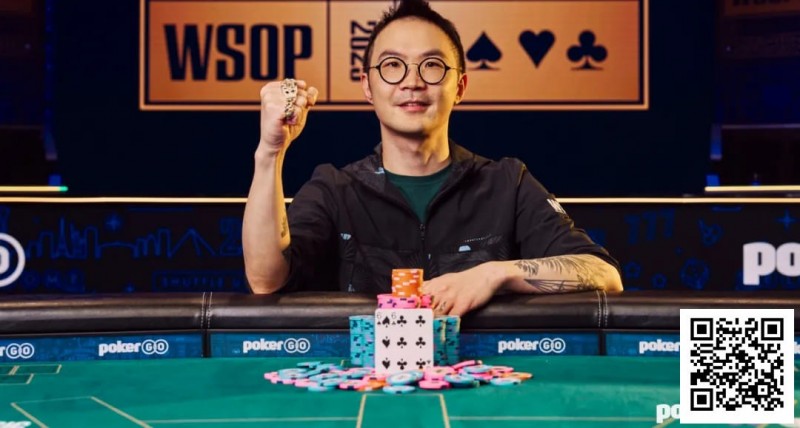 中国选手汪翼龙赢得人生中的第一条金手链以及830,685美元的头奖