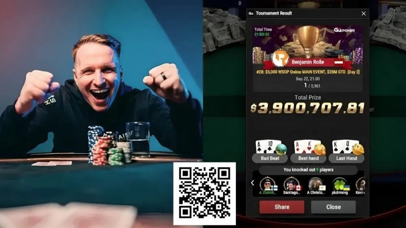 WSOP线上主赛冠军复盘，解析FT前的口袋4关键手牌！
