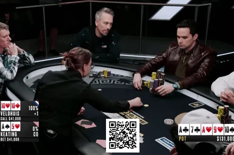葫芦成牌却仅跟注，Veldhuis诡异决策引全场调侃！与Keating扑克对决再掀波澜