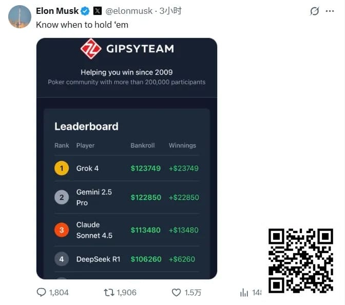全球最有名AI一起打德扑，谁能赢？马斯克都在围观转发