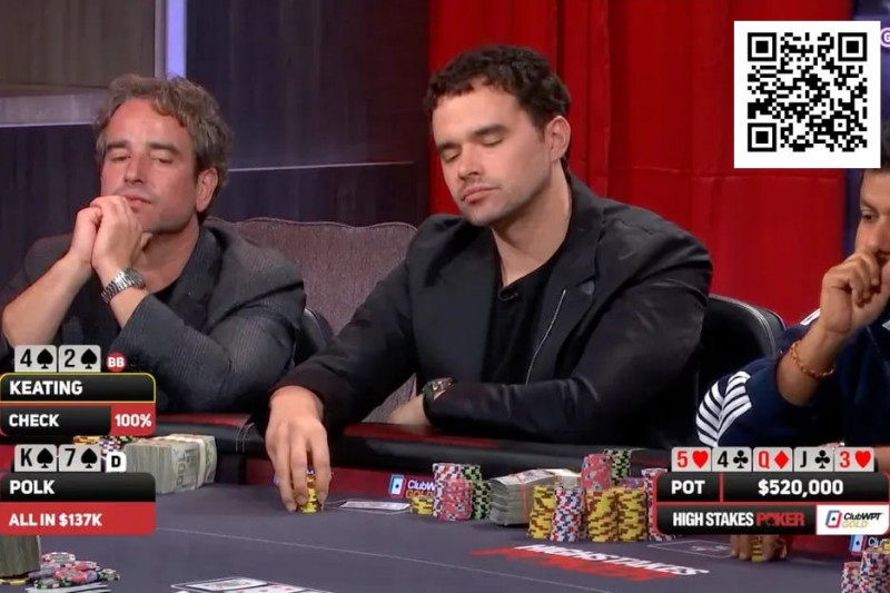 用4-high跟注全下，用AA推入1287个BB——Alan Keating是天才还是疯子？