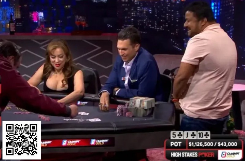 三人翻牌全下,发四次牌争夺110万美元巨池,A高成为最大赢家