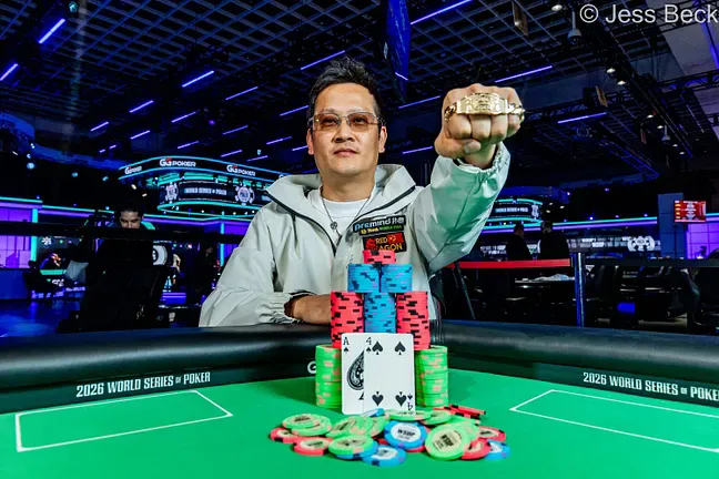 陈东再夺WSOP金手链!$10,000限注德州冠军赛单挑力压Glaser,身价暴涨成“范特西宠儿”