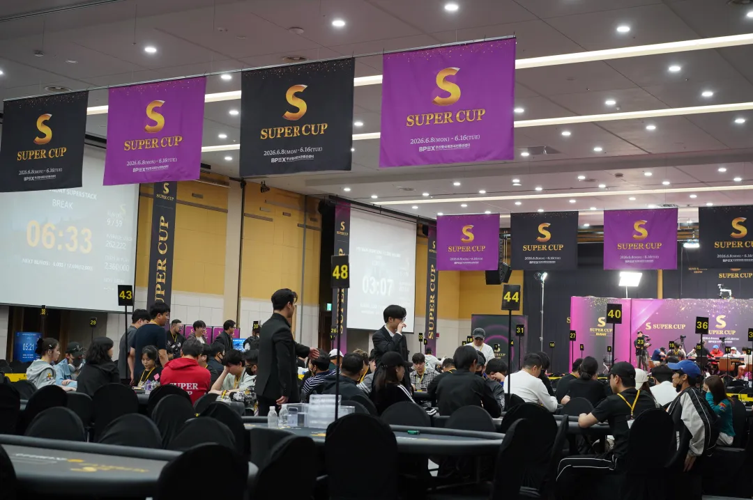 Super CUP釜山站|主赛共599人次参赛75人晋级;中日韩马四地扑克精英与跨界名人齐聚慈善邀请赛