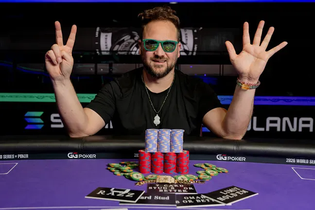 2026WSOP | 10K H.O.R.S.E.赛朱跃奇获第29名,3K六人桌DannyTang第38名