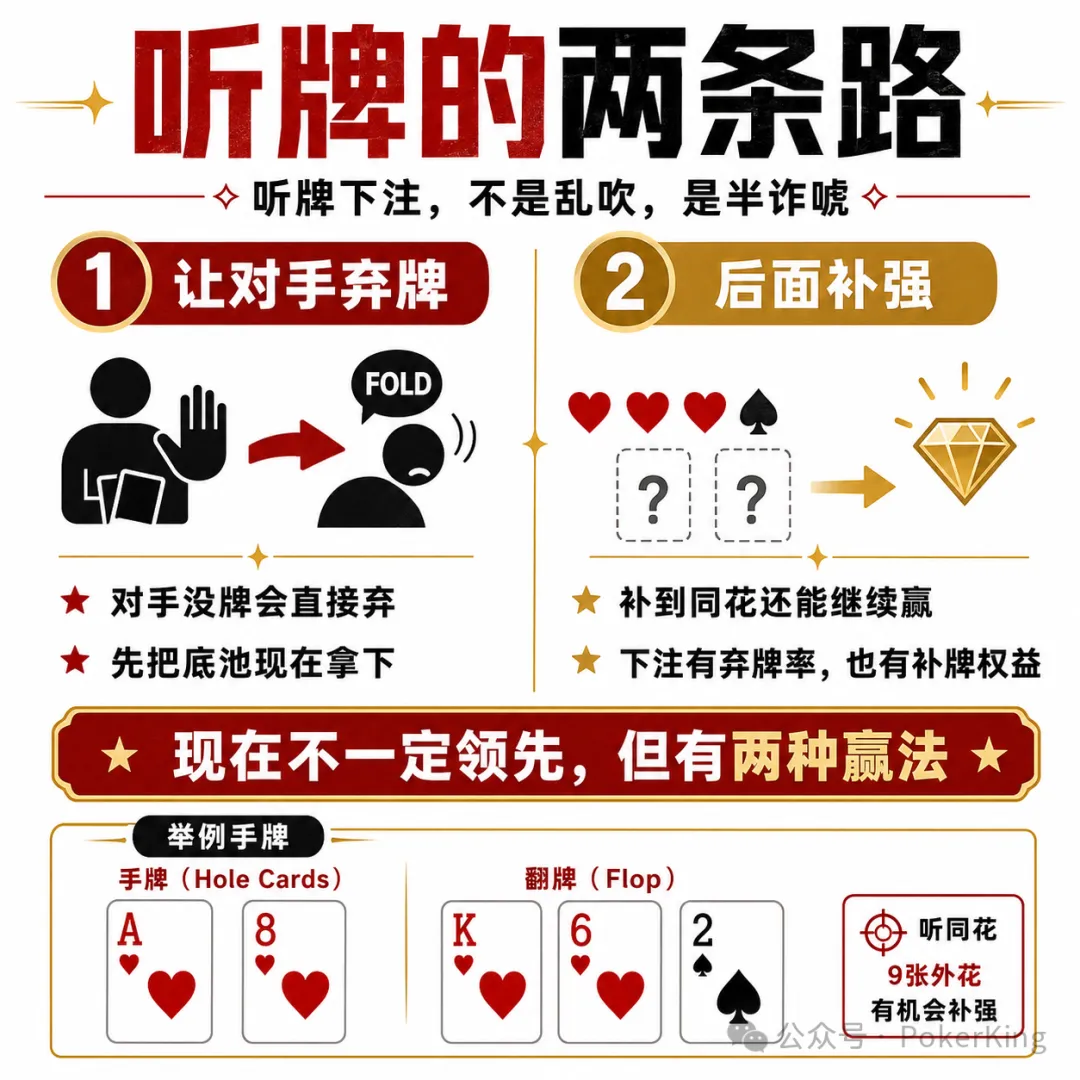 听牌到底该不该下注？记住这八个字：单挑就打，人多就缩