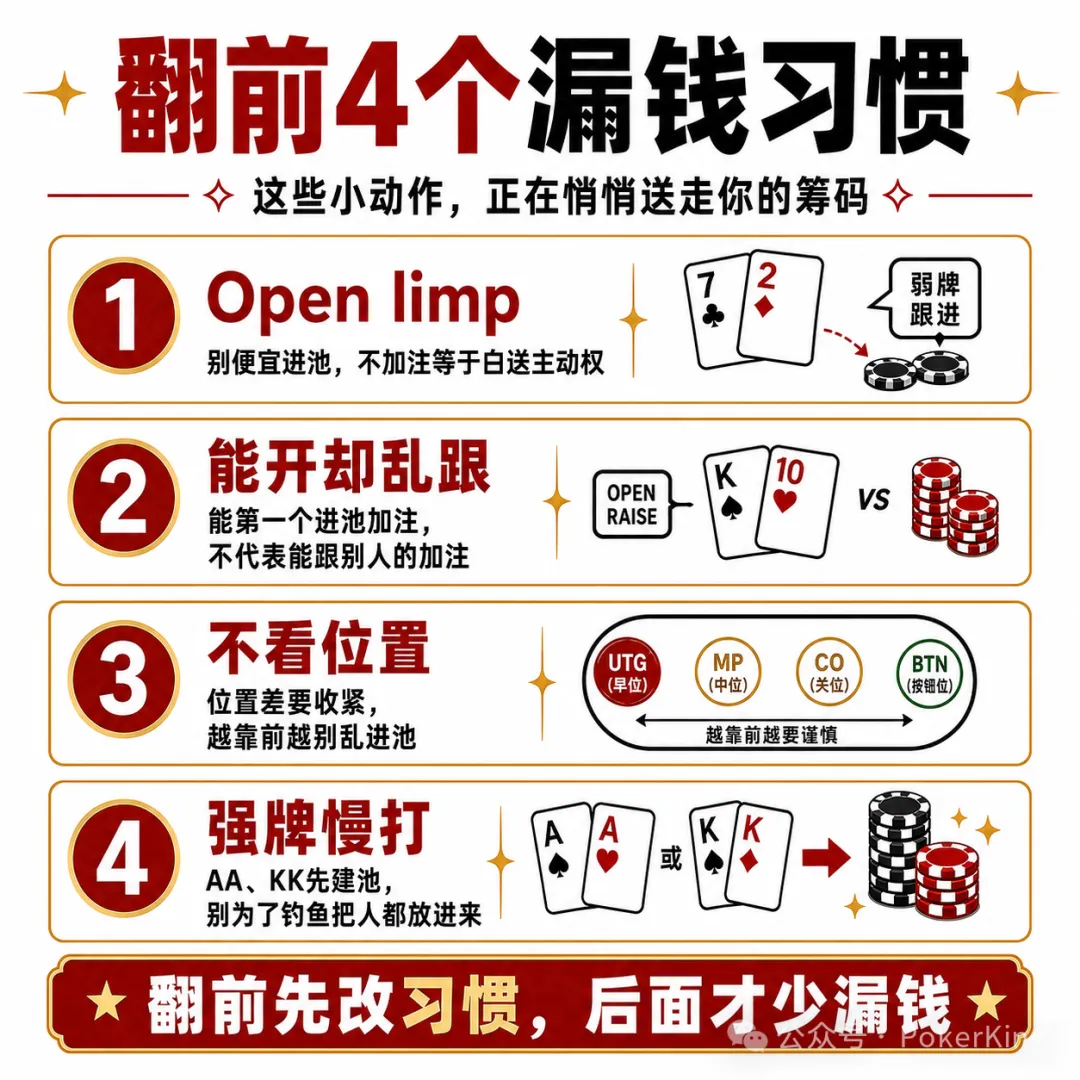 翻前四个坏习惯:别再让筹码从“随手一下”里漏走