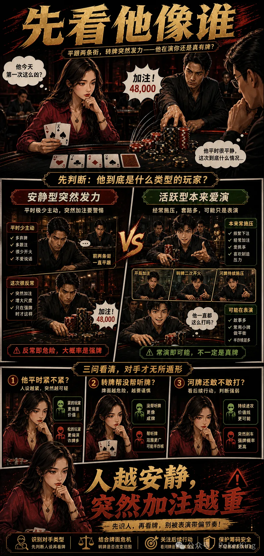 转牌被加注，到底该不该抓？先看三个破绽再决定