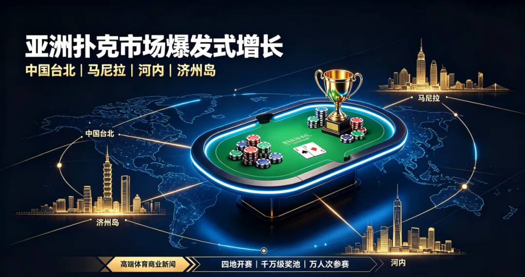 亚洲扑克市场持续火爆，四站赛事同时开赛热潮再起
