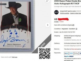 趣闻 | Doyle Brunson亲笔签名扑克交易卡以1603美元高价成交